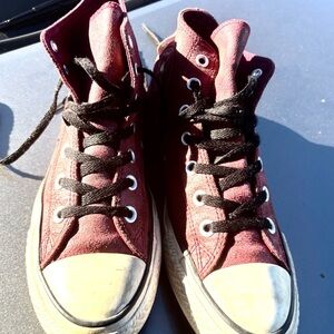 Maroon High-Top Sneakers vans ready to wear size women 8